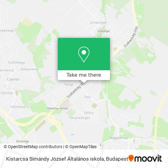 Kistarcsa Simándy József Általános iskola map