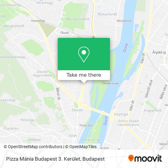 Pizza Mánia Budapest 3. Kerület map