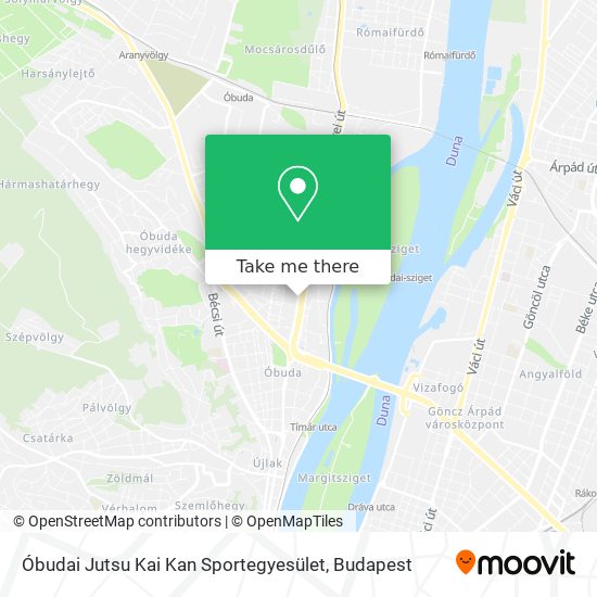 Óbudai Jutsu Kai Kan Sportegyesület map