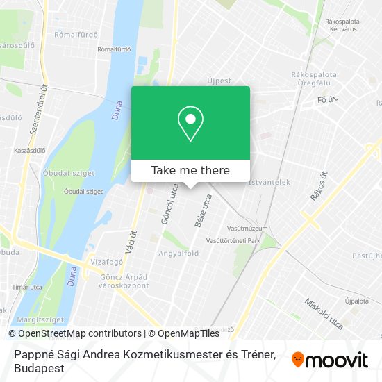 Pappné Sági Andrea Kozmetikusmester és Tréner map