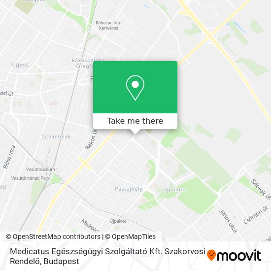 Medicatus Egészségügyi Szolgáltató Kft. Szakorvosi Rendelő map