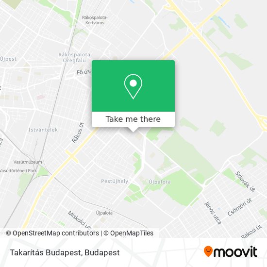 Takarítás Budapest map
