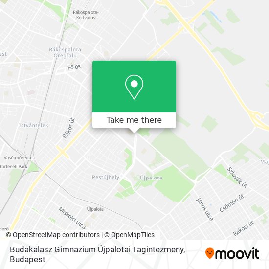 Budakalász Gimnázium Újpalotai Tagintézmény map