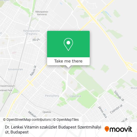 Dr. Lenkei Vitamin szaküzlet Budapest Szentmihályi út map