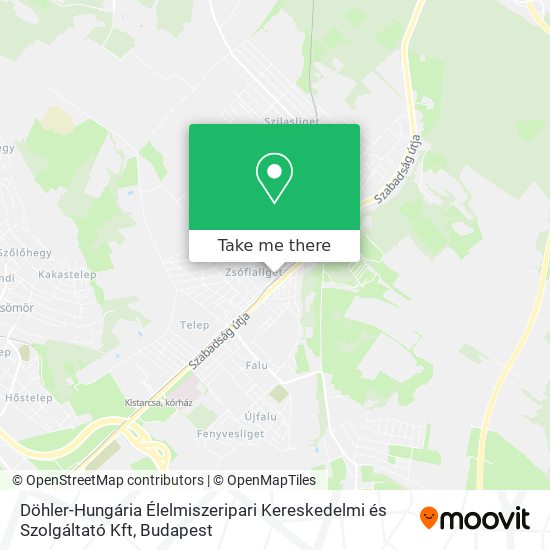 Döhler-Hungária Élelmiszeripari Kereskedelmi és Szolgáltató Kft map