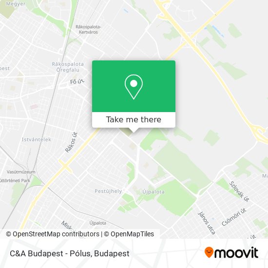 C&A Budapest - Pólus map