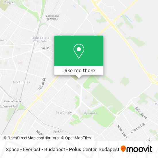 Space - Everlast - Budapest - Pólus Center map