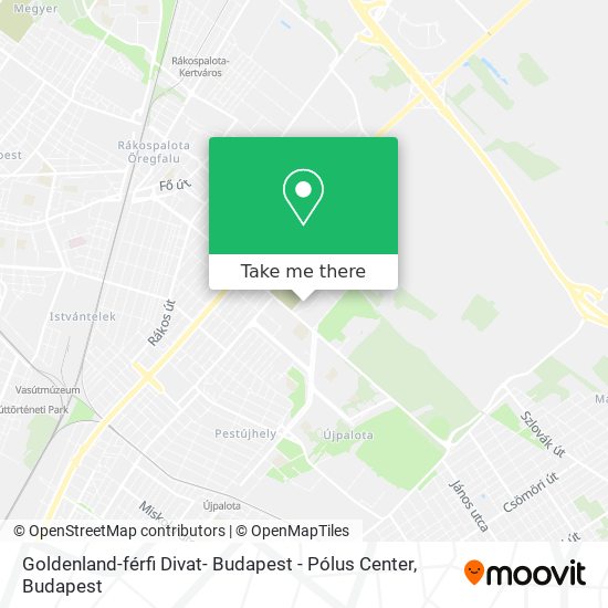 Goldenland-férfi Divat- Budapest - Pólus Center map