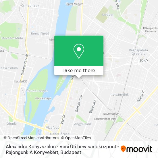 Alexandra Könyvszalon - Váci Úti bevásárlóközpont - Rajongunk A Könyvekért map