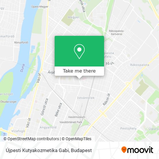 Újpesti Kutyakozmetika Gabi map
