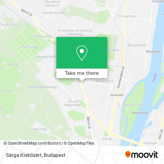 Sárga Kisközért map