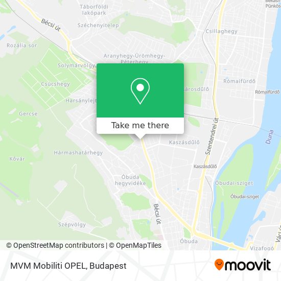 MVM Mobiliti OPEL map