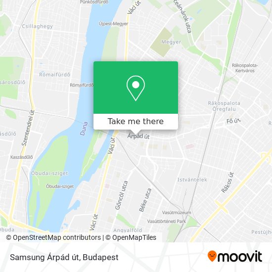 Samsung Árpád út map