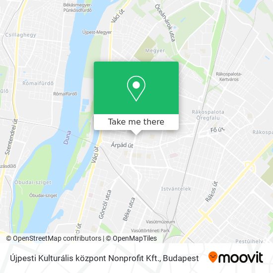 Újpesti Kulturális központ Nonprofit Kft. map
