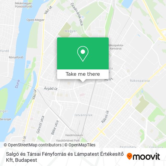 Salgó és Társai Fényforrás és Lámpatest Értékesítő Kft map