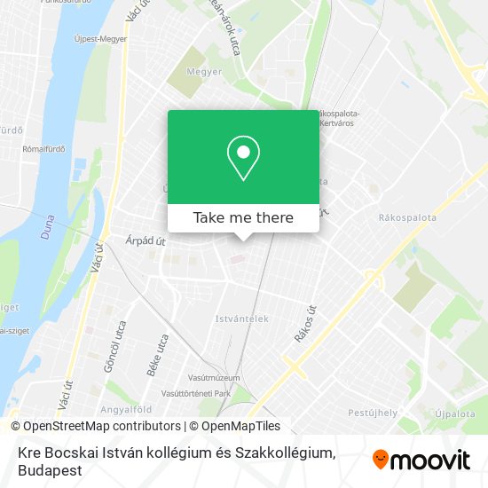 Kre Bocskai István kollégium és Szakkollégium map