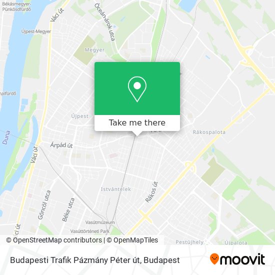 Budapesti Trafik Pázmány Péter út map