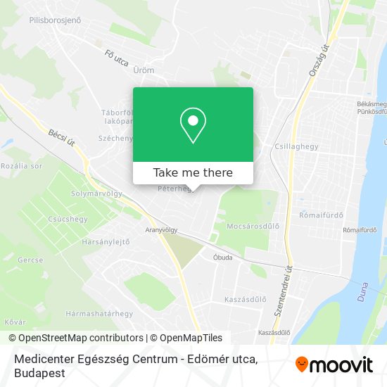 Medicenter Egészség Centrum - Edömér utca map