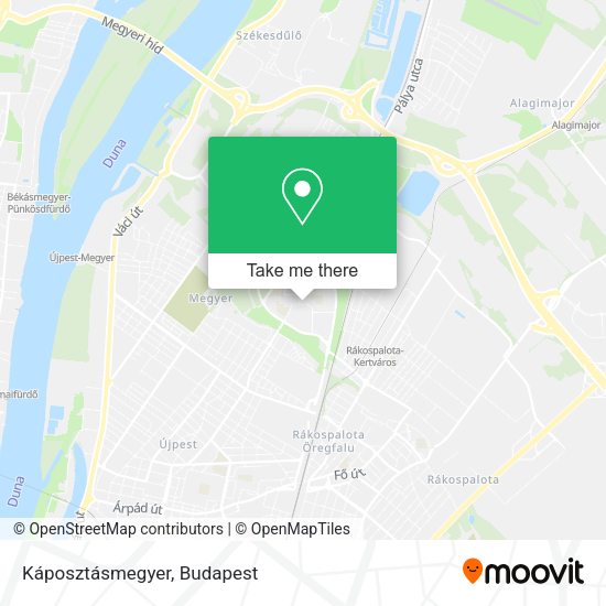 Káposztásmegyer map