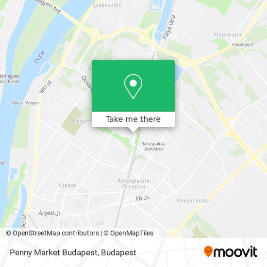 Penny Market Budapest map