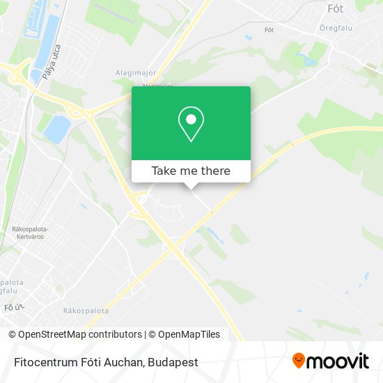 Fitocentrum Fóti Auchan map