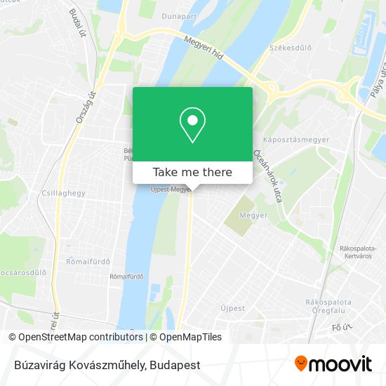 Búzavirág Kovászműhely map