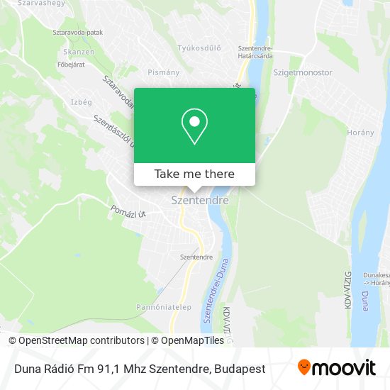 Duna Rádió Fm 91,1 Mhz Szentendre map