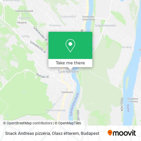 Snack Andreas pizzéria, Olasz étterem map