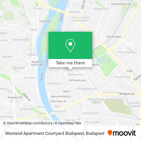 Westend Apartment Courtyard Budapest map