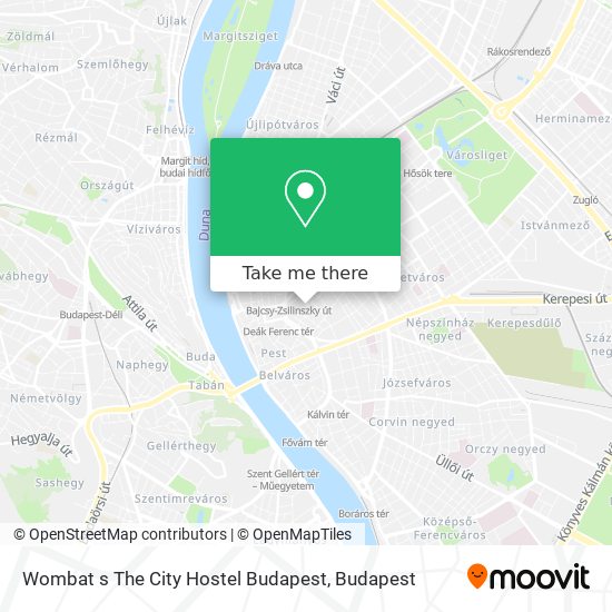 Wombat s The City Hostel Budapest map