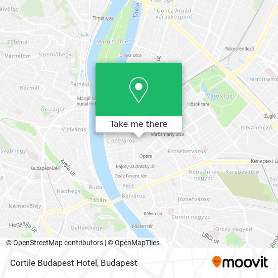 Cortile Budapest Hotel map