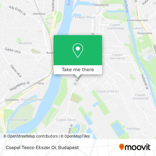 Csepel Tesco Ekszer Or map