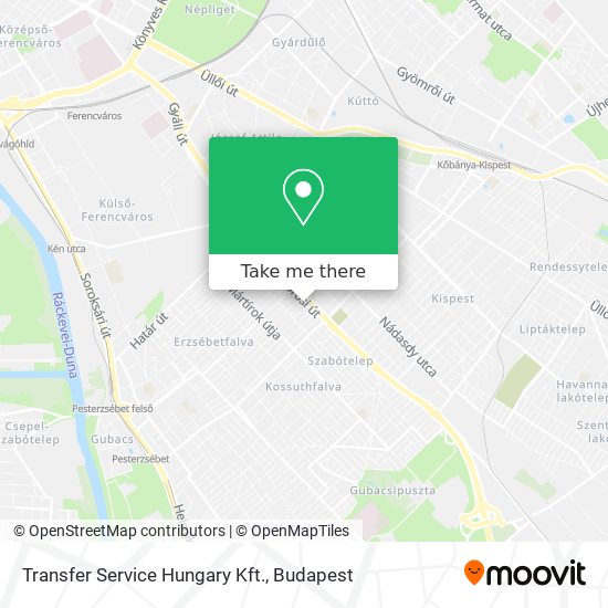 Transfer Service Hungary Kft. map