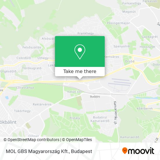 MOL GBS Magyarország Kft. map