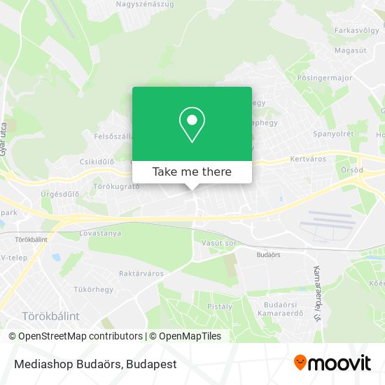 Mediashop Budaörs map
