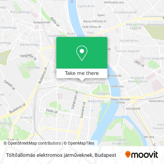 Töltőállomás elektromos járműveknek map