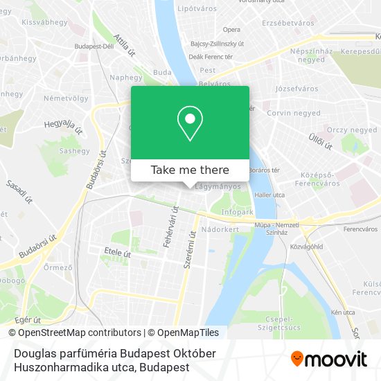 Douglas parfüméria Budapest Október Huszonharmadika utca map