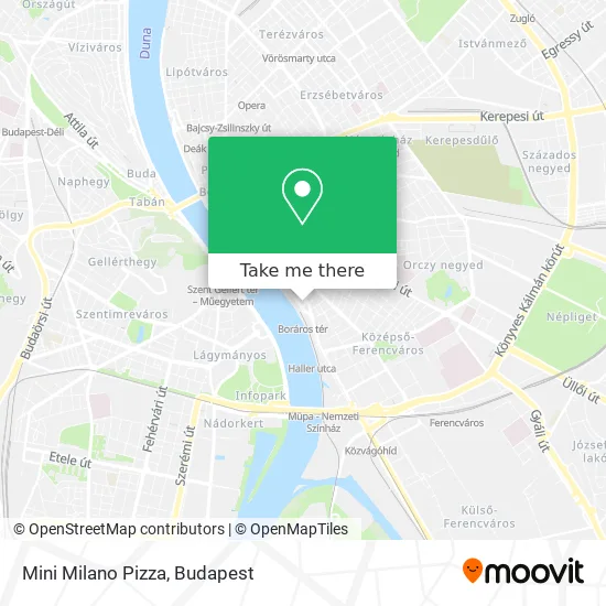 Mini Milano Pizza map