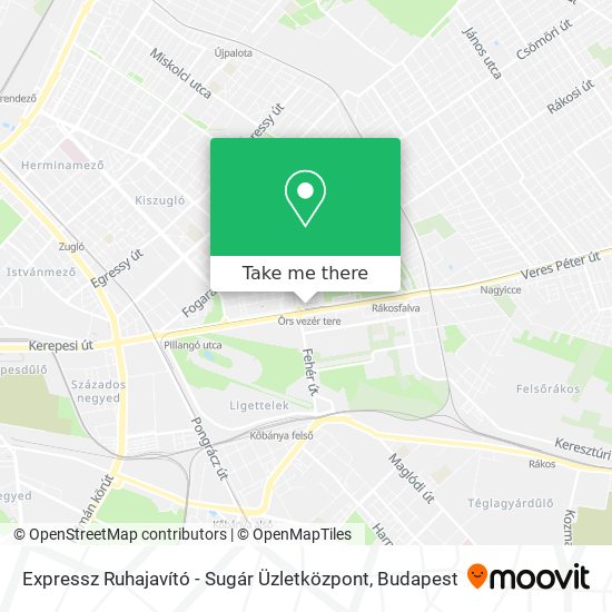 Expressz Ruhajavító - Sugár Üzletközpont map