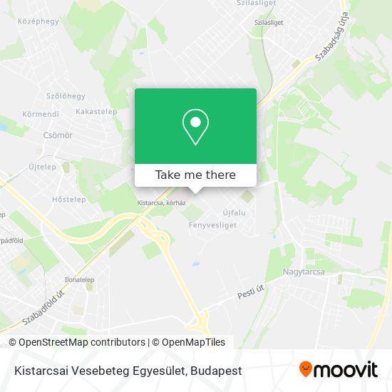 Kistarcsai Vesebeteg Egyesület map