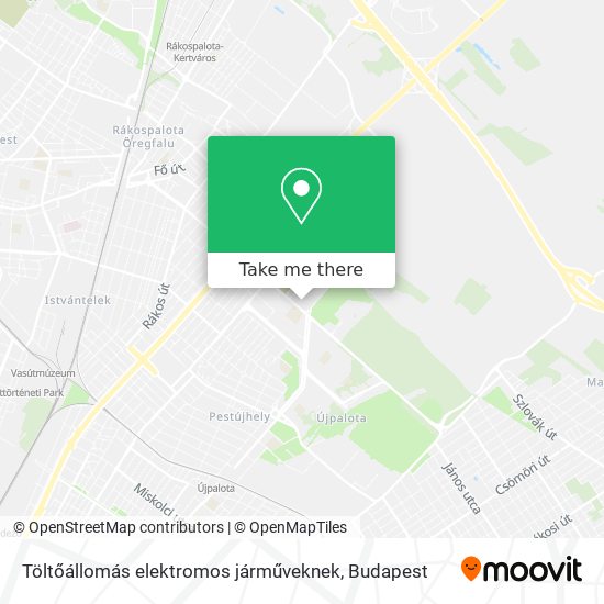 Töltőállomás elektromos járműveknek map