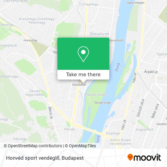 Honvéd sport vendéglő map