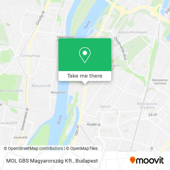 MOL GBS Magyarország Kft. map