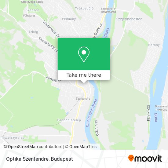 Optika Szentendre map