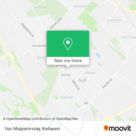 Upc Magyarország map