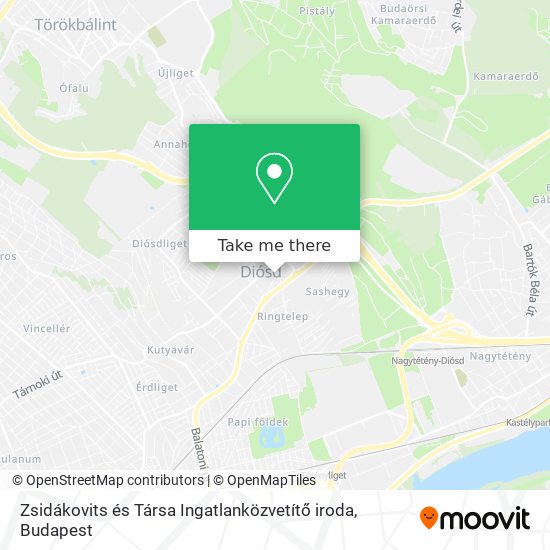 Zsidákovits és Társa Ingatlanközvetítő iroda map