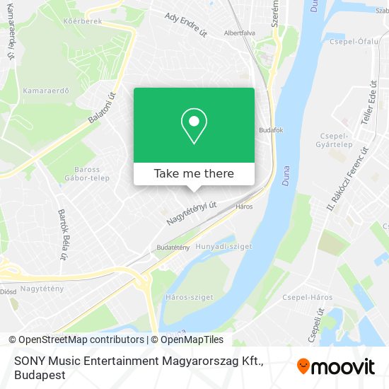 SONY Music Entertainment Magyarorszag Kft. map