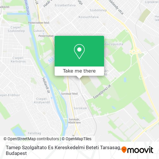 Tamep Szolgaltato Es Kereskedelmi Beteti Tarsasag map