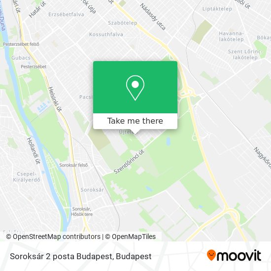 Soroksár 2 posta Budapest map