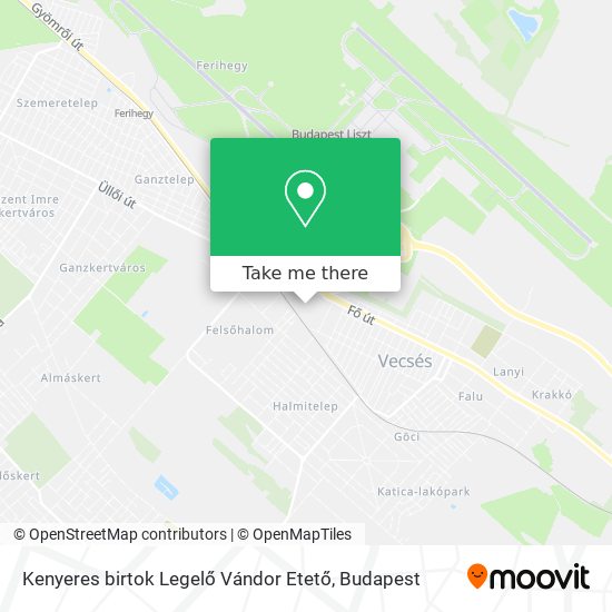 Kenyeres birtok Legelő Vándor Etető map